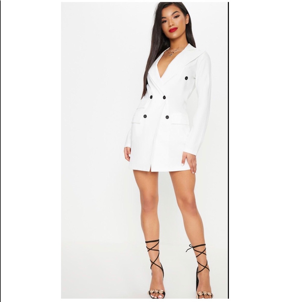 White blazer dress